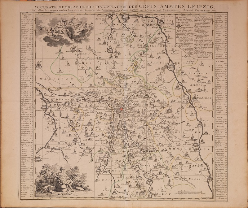 Amtskarte Leipzig 1758